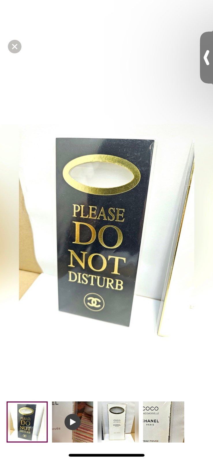 COCO Mademoiselle “DO NOT DISTURB” sign
