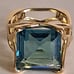 Gold-Filled Blue Zirconia Gemstone Ring, Size 7