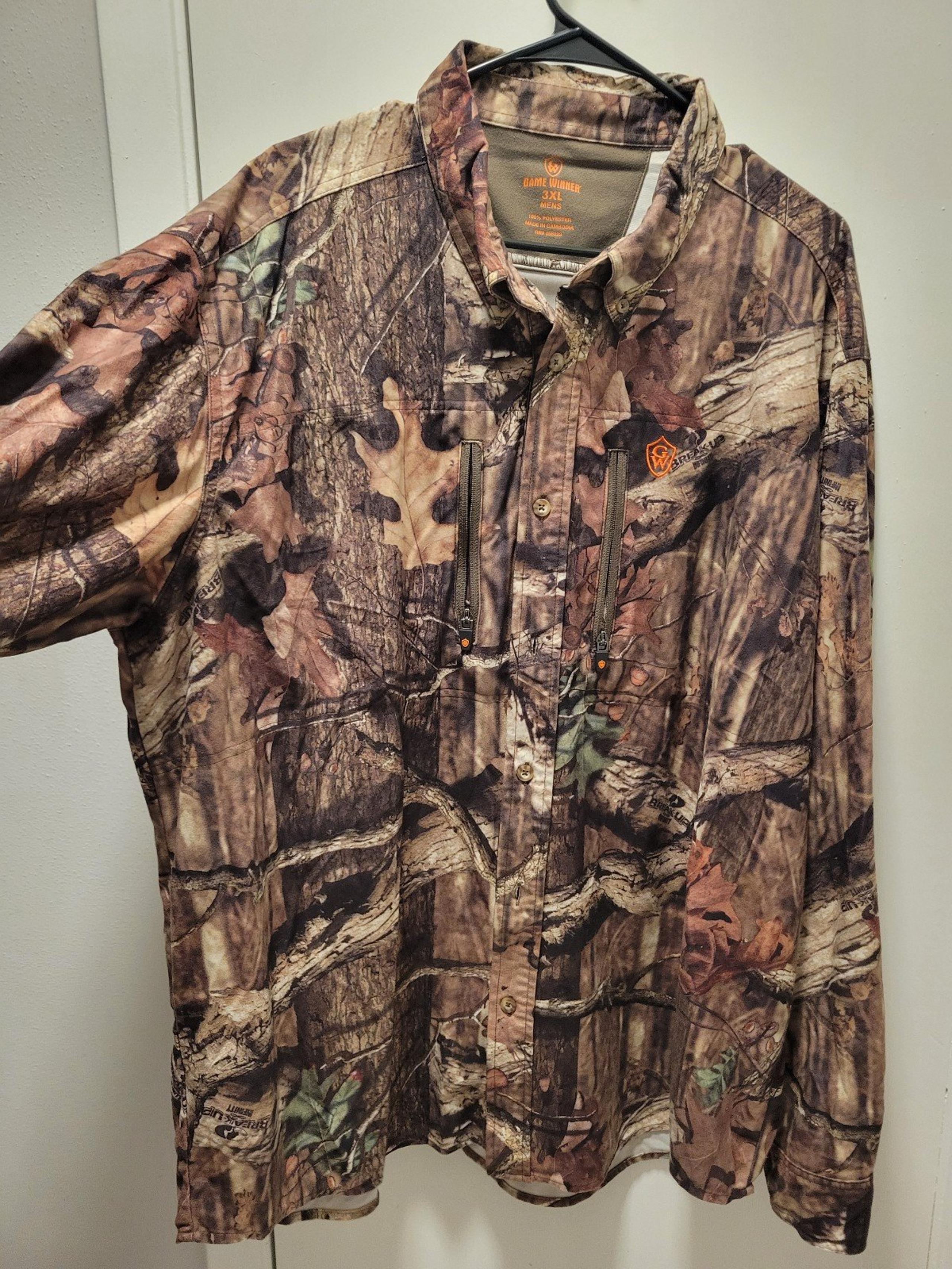 Game winner 3x camouflage shirt, 3x longsleeve camo shirt, 3x hunting shirt