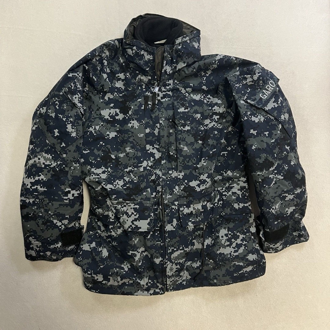 US NAVY Digital Camouflage Military Parka Liner Medium Short