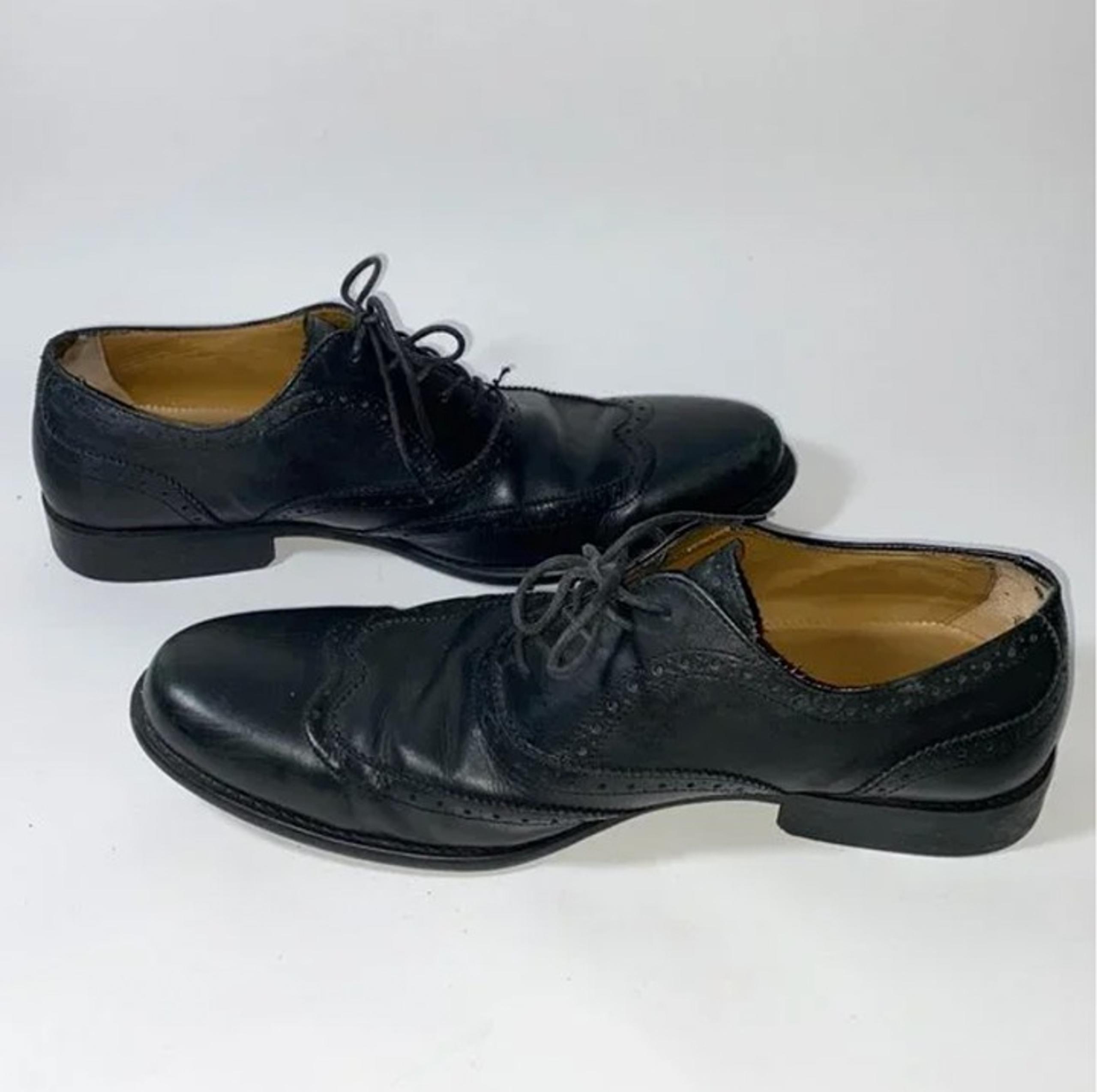 Zara Men's Black Leather Oxford Dress Shoes Size 10