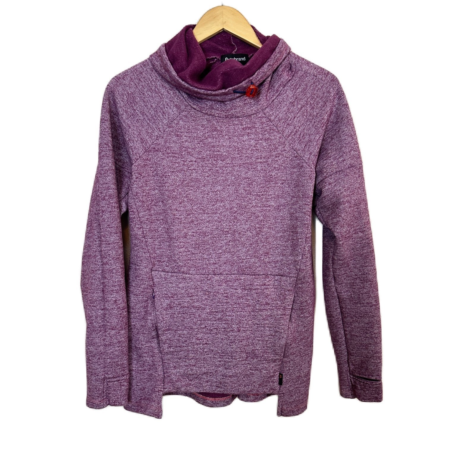 Betabrand Bonfire Plum Cowl Neck Pullover Sweatshirt Long Sleeve Women’s Medium