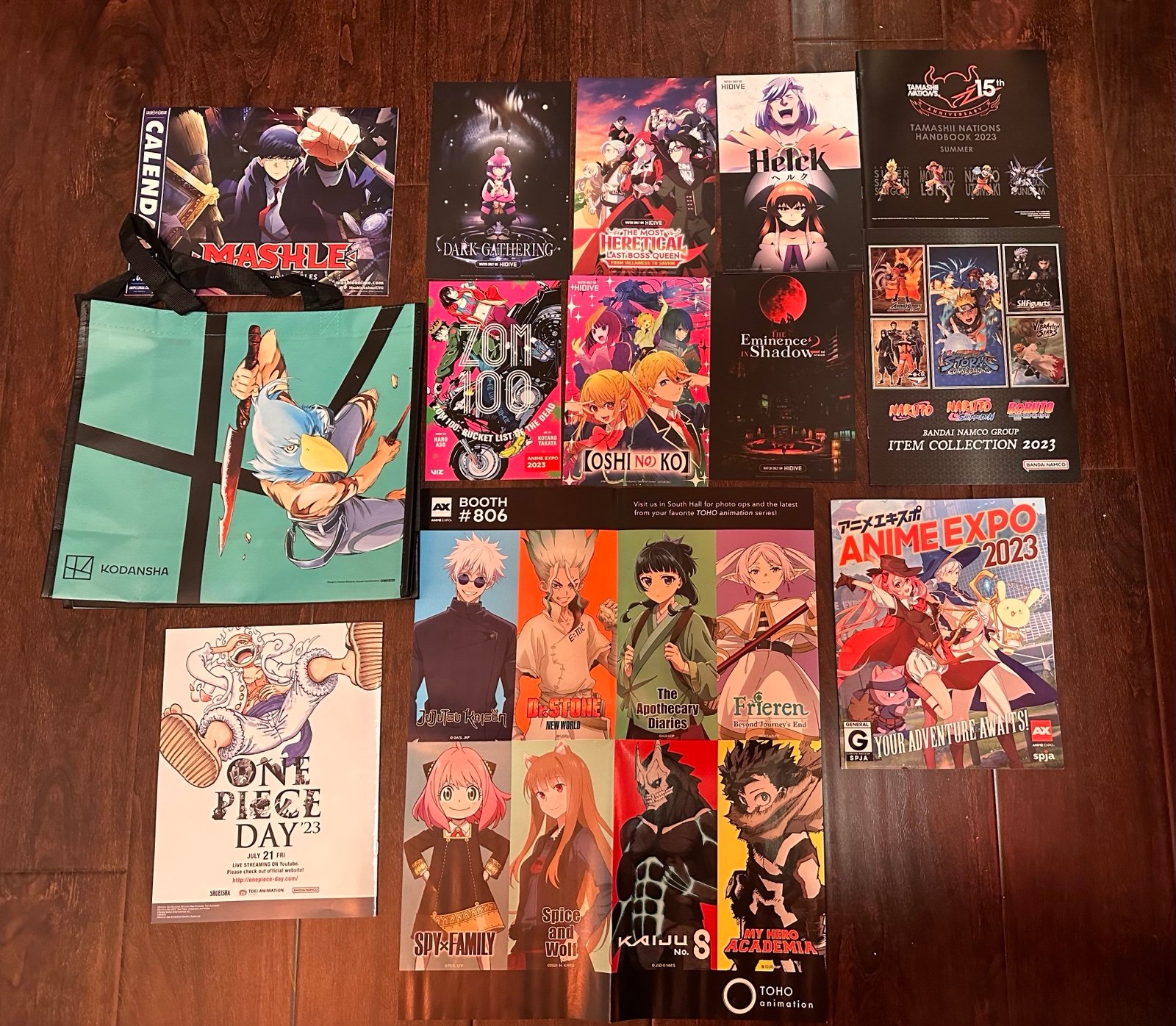 Anime Expo 2023 Swag Bag Lot + Print Bundles + Expo Guide Book + One Piece