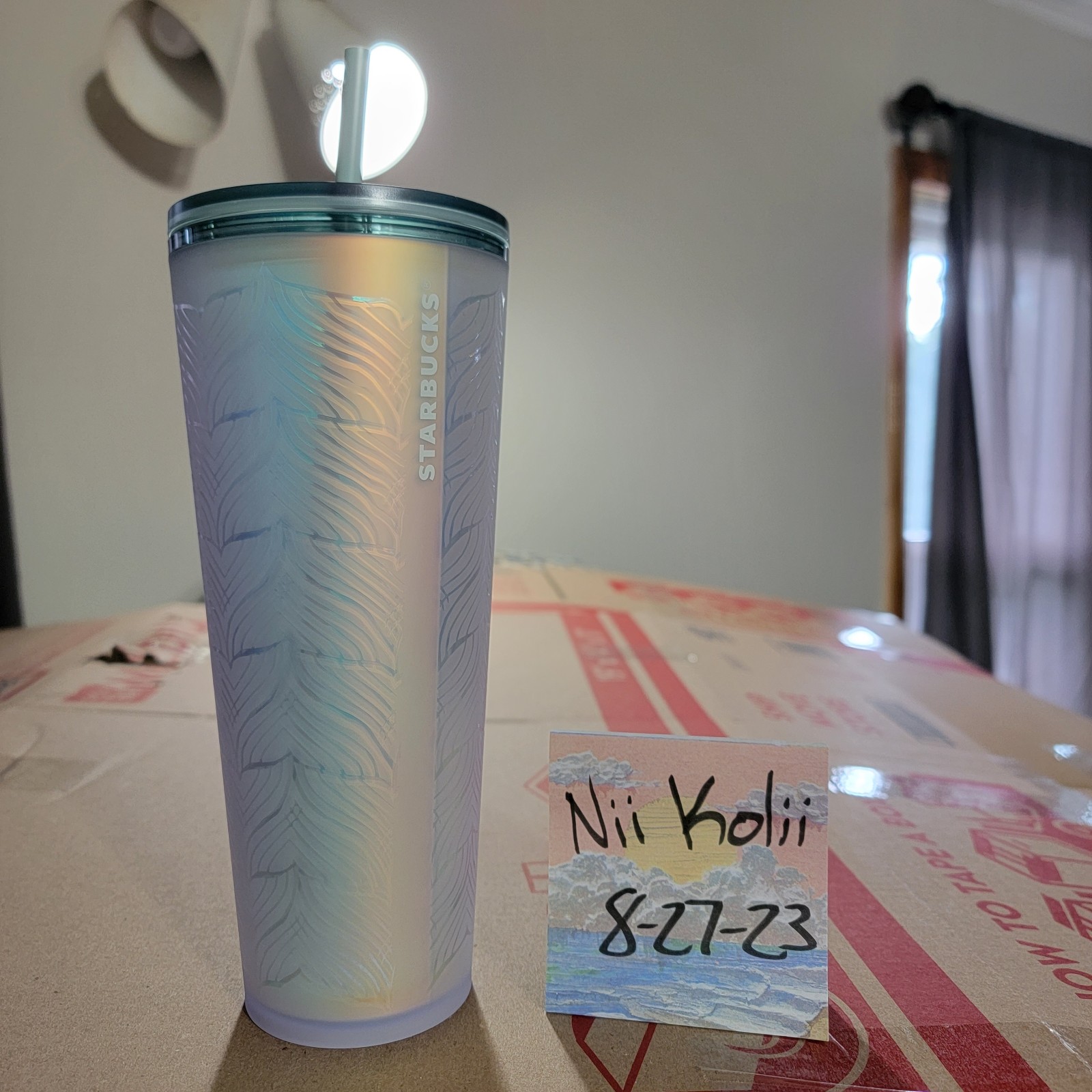 Starbucks mermaid tail matte tumbler