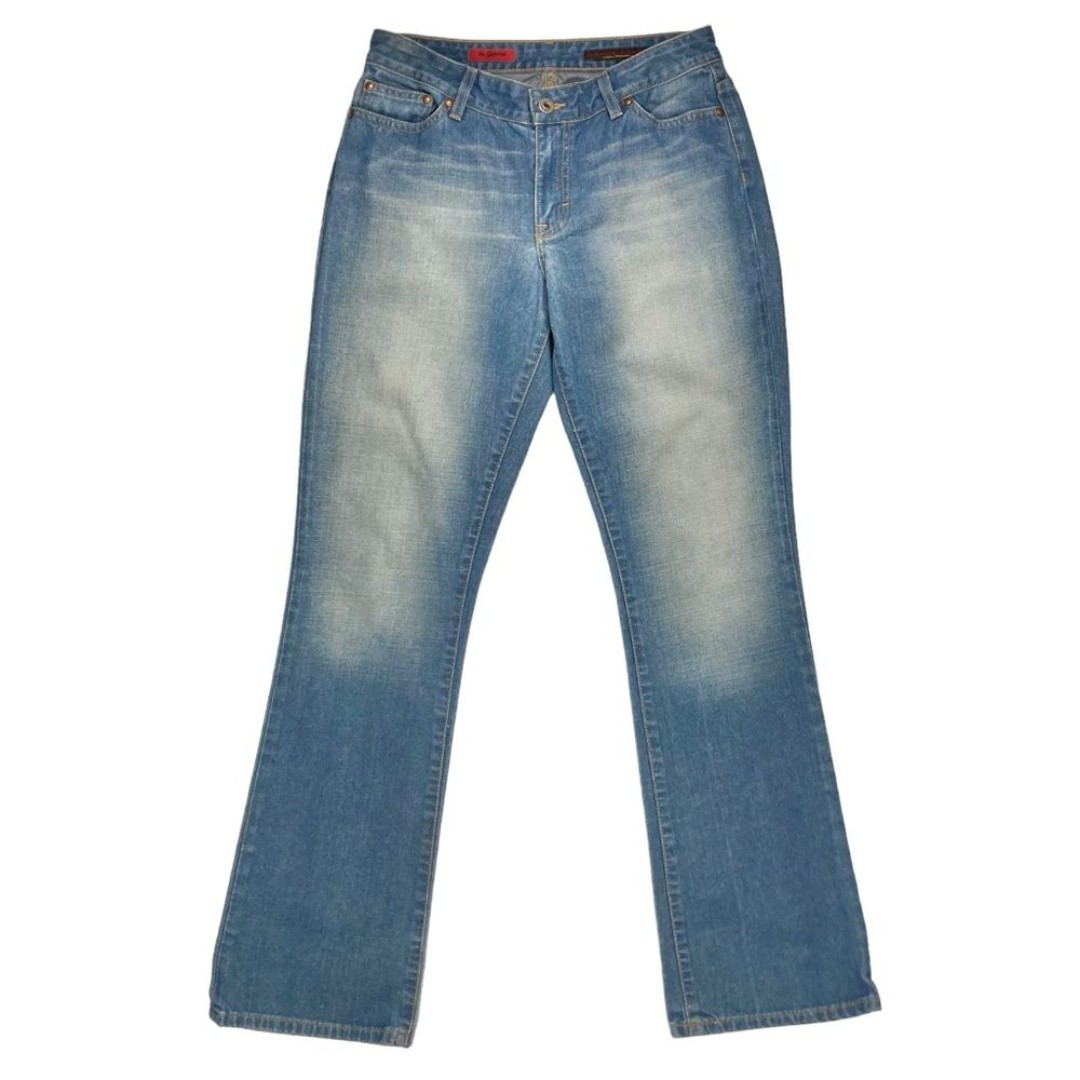 AG Adriano Goldschmied The Gemini Womens Size 30 Blue Distressed Boot Cut Jeans