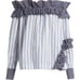 MSGM ruffled off the shoulder top