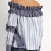 MSGM ruffled off the shoulder top
