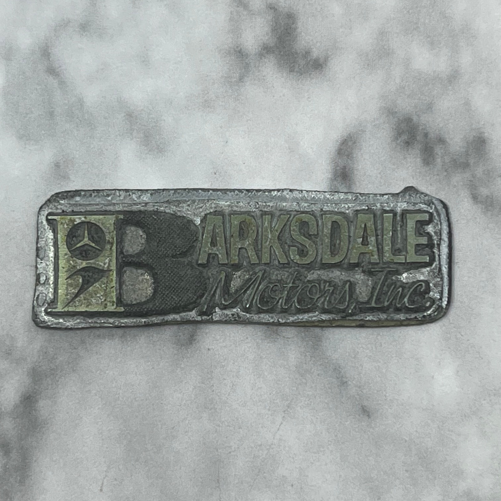 Vintage Printing Letterpress Printers Block Plate Barksdale Motors Inc SE837