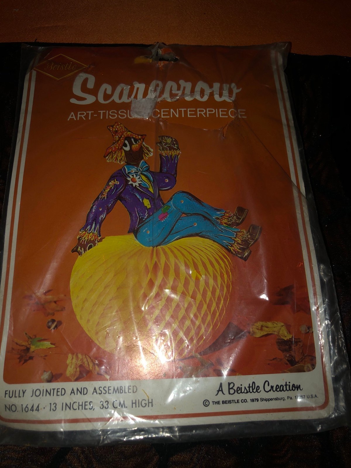 Vintage thanksgiving 1979 honeycomb paper decoration
