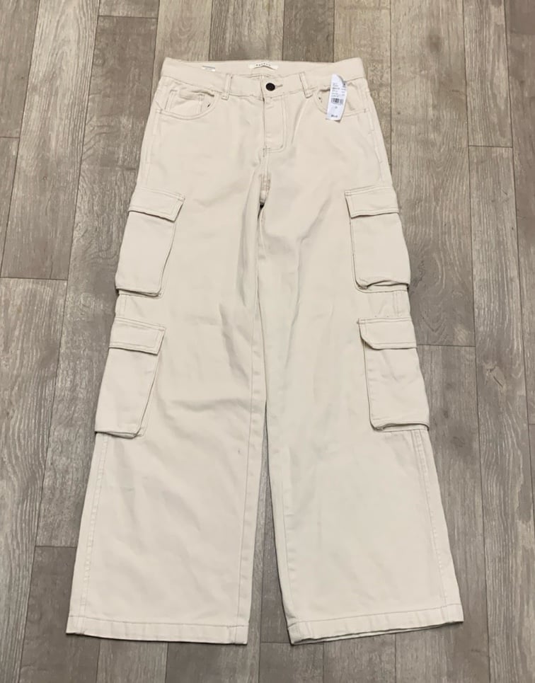 Womens NWT PacSun 90’s Baggy Cargo Double Pocket Wide Leg Mid Rise Jeans