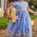NWT Jojo MAMAN Cornflower & White Bird Tulle A-Line Dress 18-24