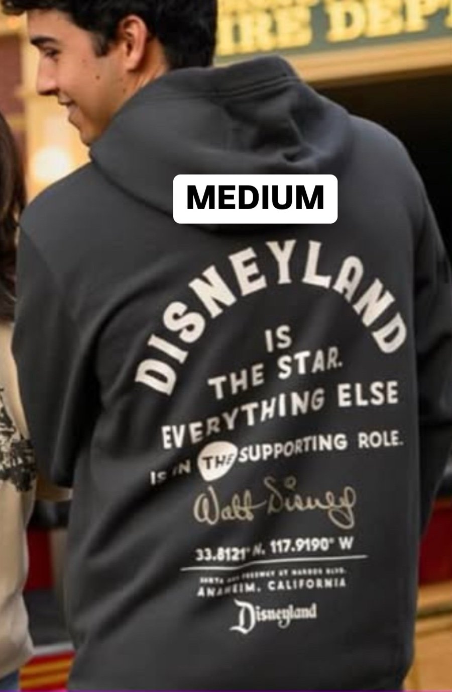 Disney Parks Disneyland 70th Anniversary Celebration Grey Zip Up Hoodie