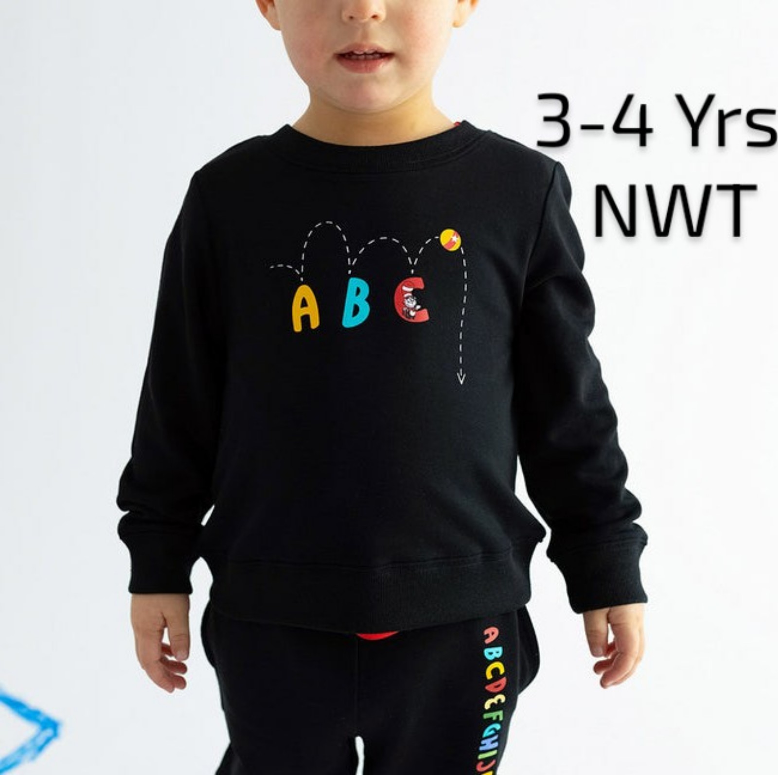Dr Seuss × Posh Peanut - ABC Ball - French Terry Pullover Sweatshirt - 3/4 Years