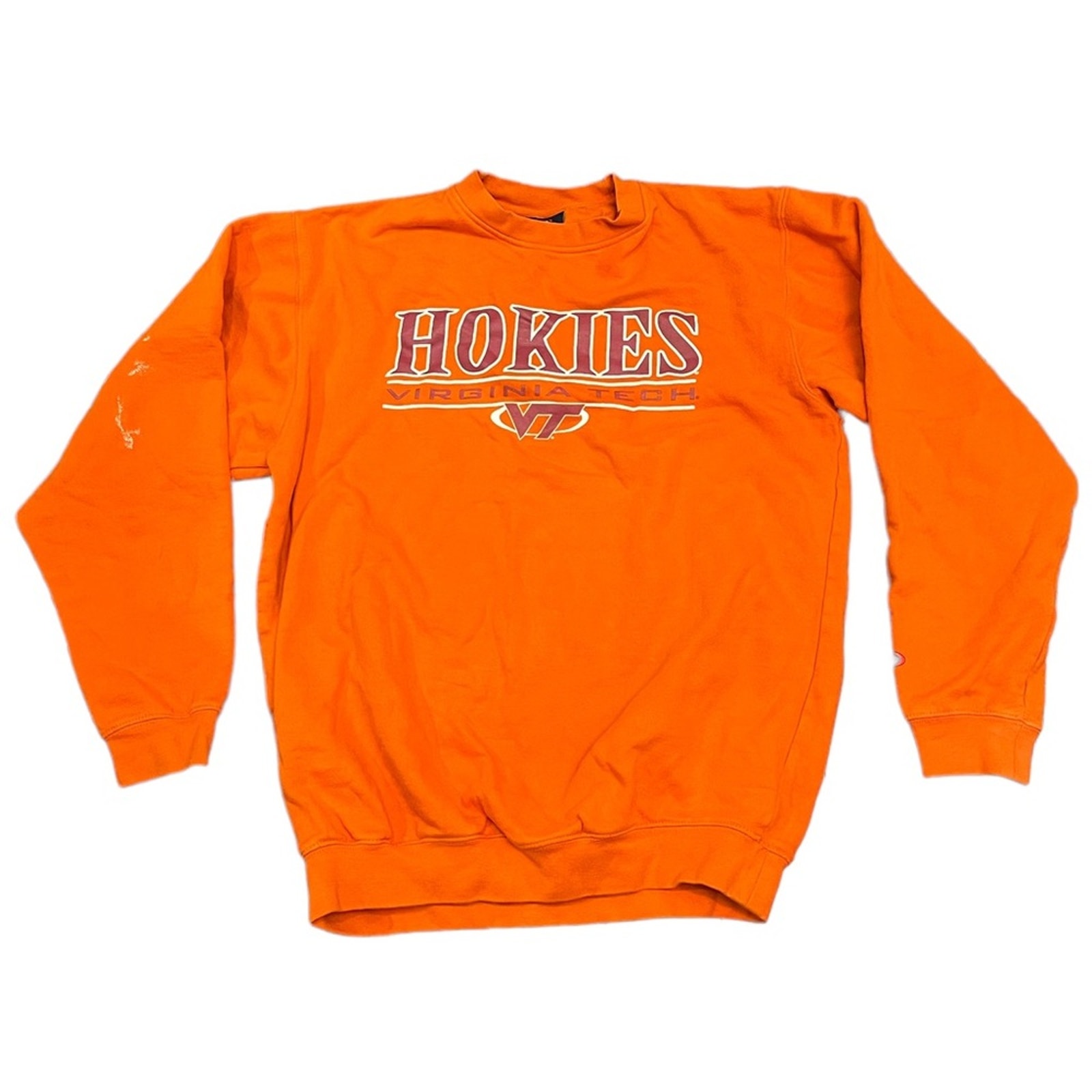 90s Virginia Tech Hookies Orange pullover sweatshirt medium Unisex