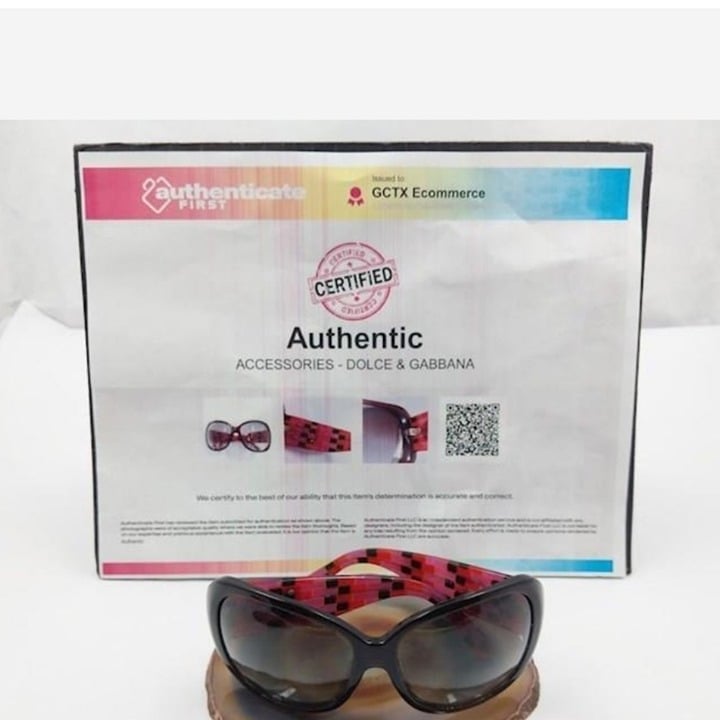 Dolce and Gabbana women’s designer luxury sunglasses. Marbleized colors. COA Inc