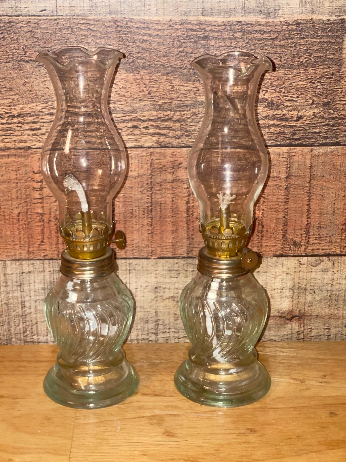 Vintage Miniature Glass Oil Lamps