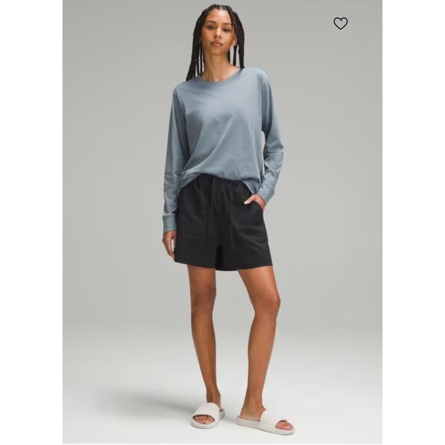 Lululemon cotton-Blend Poplin High-Rise Short 4 black size XS
