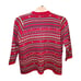 VTG Motherhood Grandma Fair Isle Sweater 3/4 Sleeve Acrylic Maternity Women's 3X