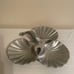 MID CENTURY MODERN ALUMINUM LOBSTER CLAMSHELL SERVING TRAY