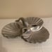 MID CENTURY MODERN ALUMINUM LOBSTER CLAMSHELL SERVING TRAY