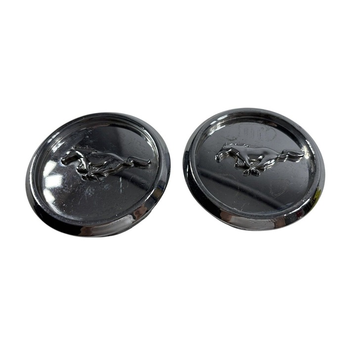 (2) Ford OEM 2005-2009 Mustang Chrome 2.75 Center Cap 5W1J-1A096-BA Preowned