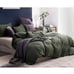 NEW West Elm Dark Green 100% Cotton Boho Queen King Bedding Duvet Sham Case Set