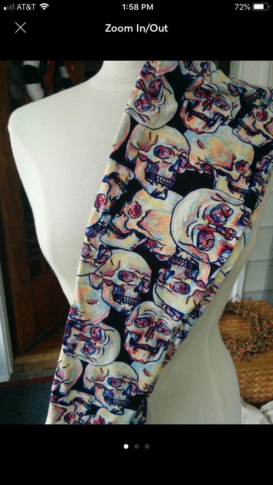NWT Lularoe Kids L/XL Sketchy Skulls