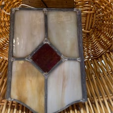 Stain glass wall mount electric light