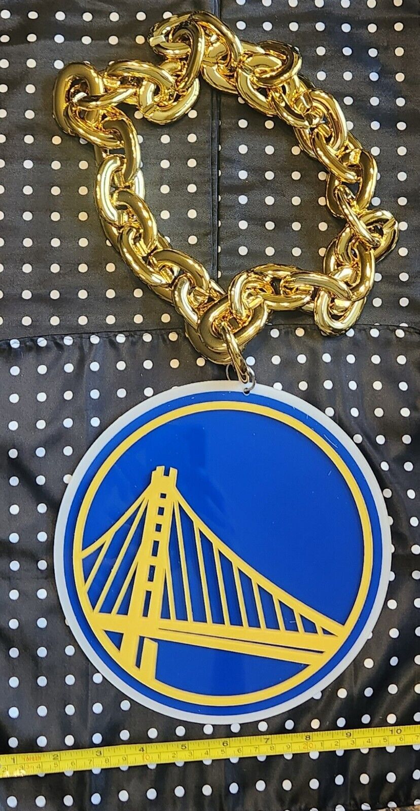 Golden State Warriors Acrylic Oversized NBA Basketball Chain Necklace