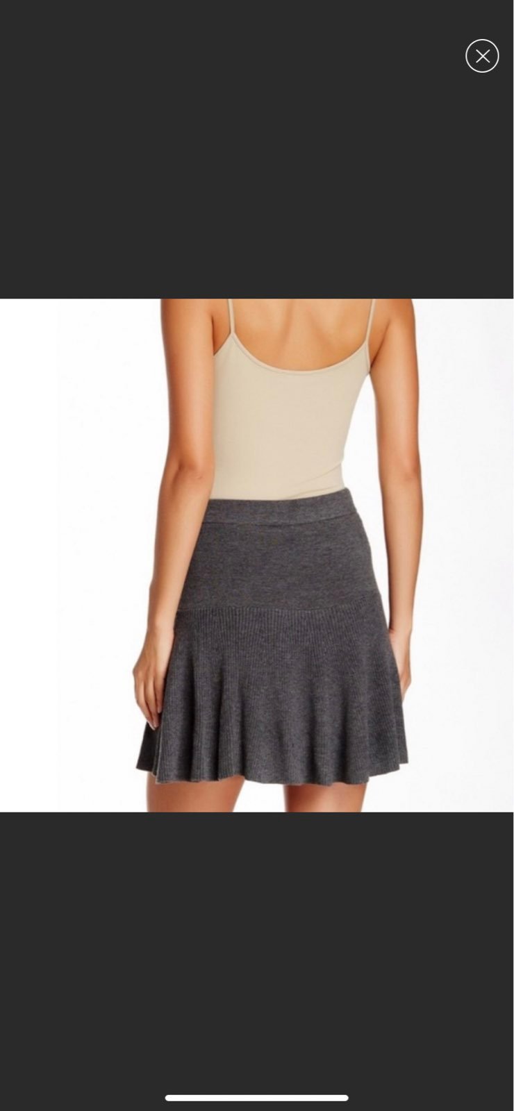 Joie Ribbed Wool and Chasmere Skirt