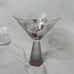 Mindy Sand 2010 Martini Glass Set Of 3 Conical Shape Colored Stem Hand painted