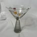 Mindy Sand 2010 Martini Glass Set Of 3 Conical Shape Colored Stem Hand painted