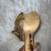 Unique (LOVE) Designer Heels in Gold (Worn Once)