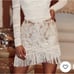 12th Tribe White Fringe Skirt