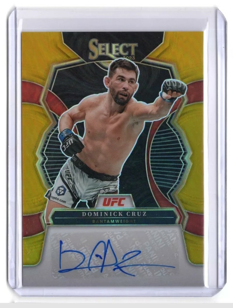 2023 PANINI SELECT UFC DOMINICK CRUZ GOLD AUTO /10