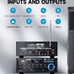 Moukey Audio Power Amplifier Bluetooth 100W MP3/USB/SD Readers 2 Mic Input
