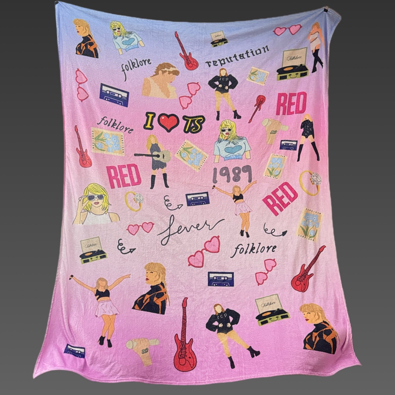 NWT Taylor Swift Fleece Throw Blanket 80x60”