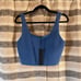 House Of Harlow Blue Ribbed Crop Tank Top Size Large