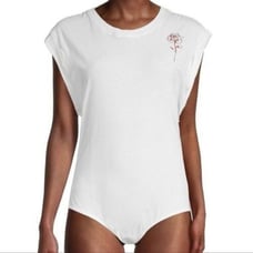 NWT Free People graphic cotton bodysuit M