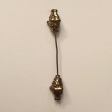 Vintage Boar Stickpin Tie Pin - Boar Heads