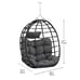 Egg Hanging Swing Chair Egg Chair Wicker Hammock with Cushions 330lbs Dark Gray