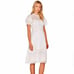 258 TULAROSA REVOLVE WHITE SHORT SLEEVE EMBROIDERED MIDI DRESS
