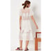 258 TULAROSA REVOLVE WHITE SHORT SLEEVE EMBROIDERED MIDI DRESS