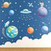 Glow in The Dark Stars for Ceiling, Solar System Wall Stickers for Kids Room