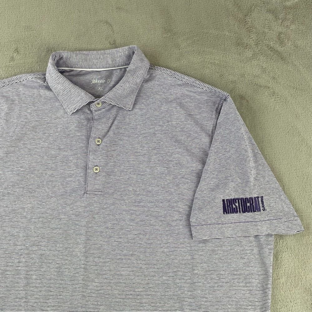 JOHNNIE-O Lyndon Jersey Polo Shirt Men XL Purple Performance Aristocrat Gaming