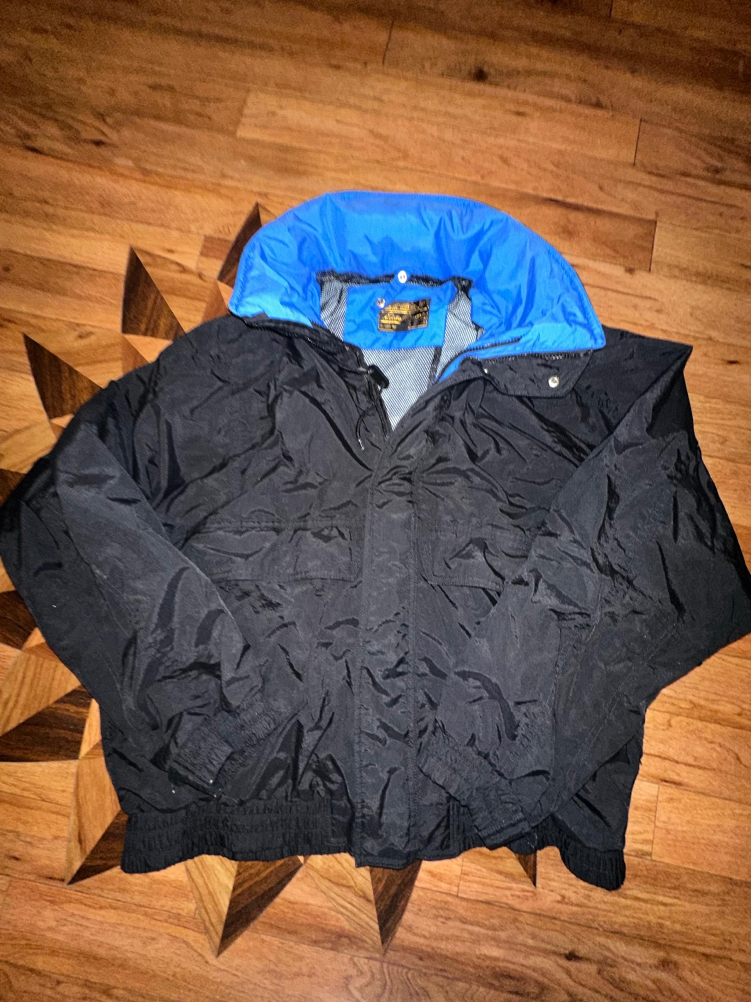 Vintage Eddie Bauer Gold Label jacket Windbreaker Mens XL Hooded Double zipper