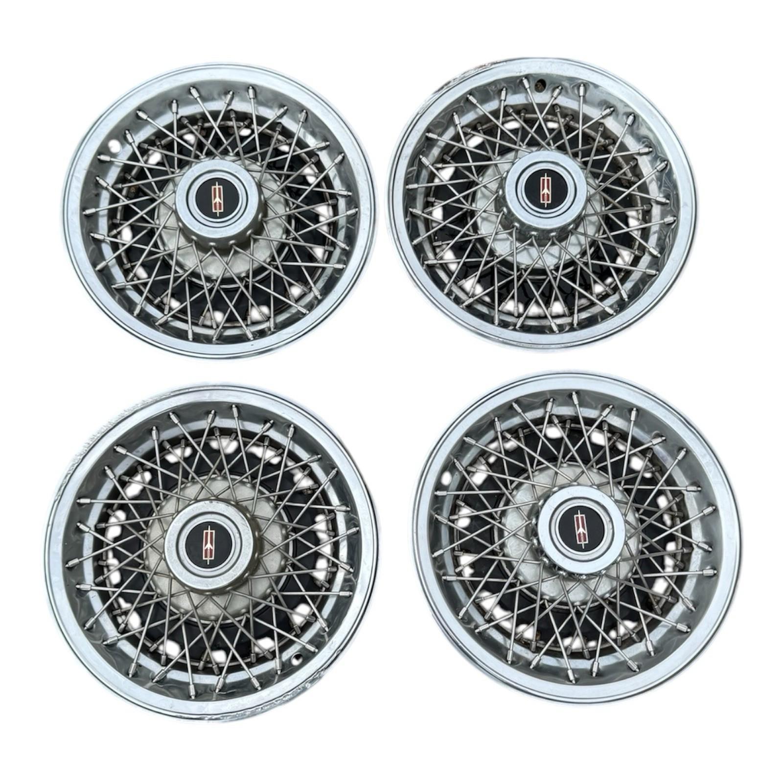 Set (4) 1979-1982 Oldsmobile Cutlass 15 Wire Hubcaps Wheel Covers