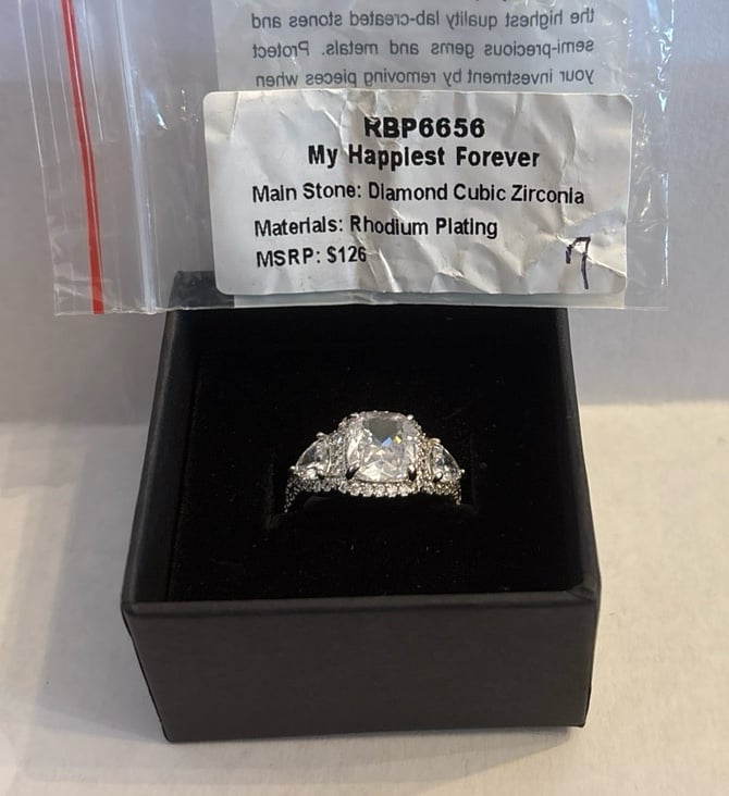 Bomb Party Ring “My Happiest Forever” - Size 7
