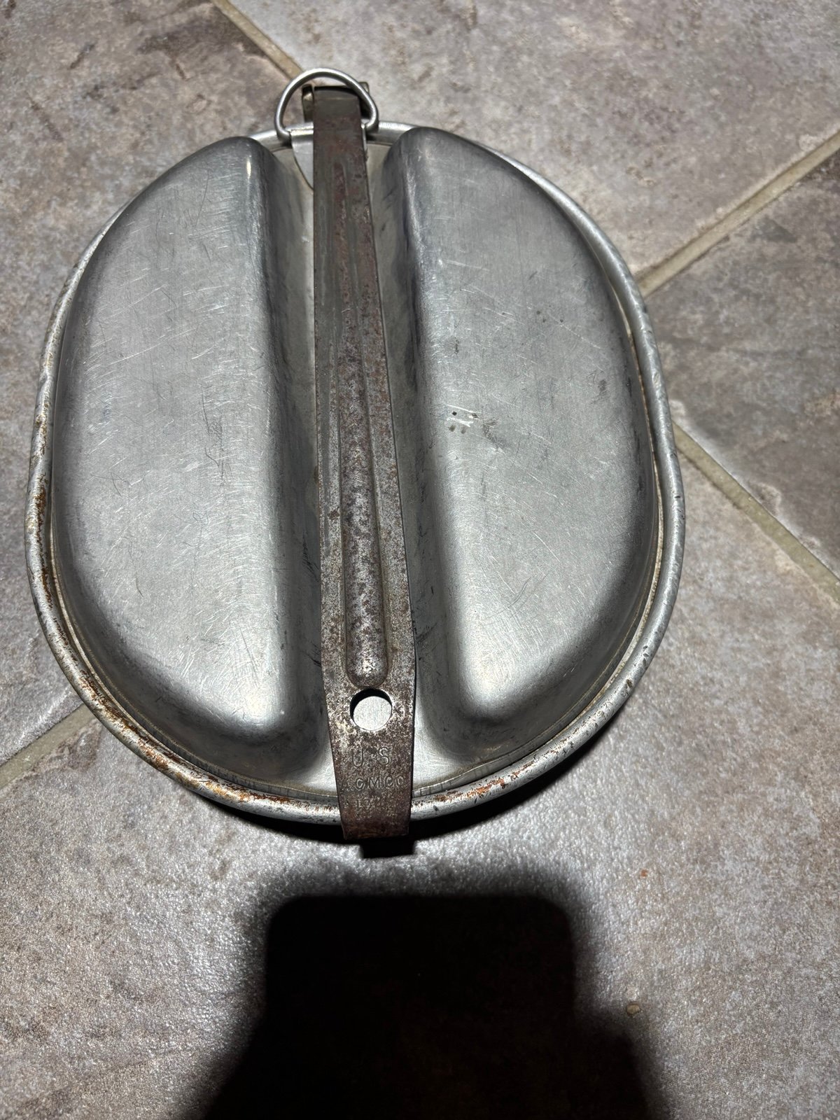 Early WWII named mess kit with utensils
