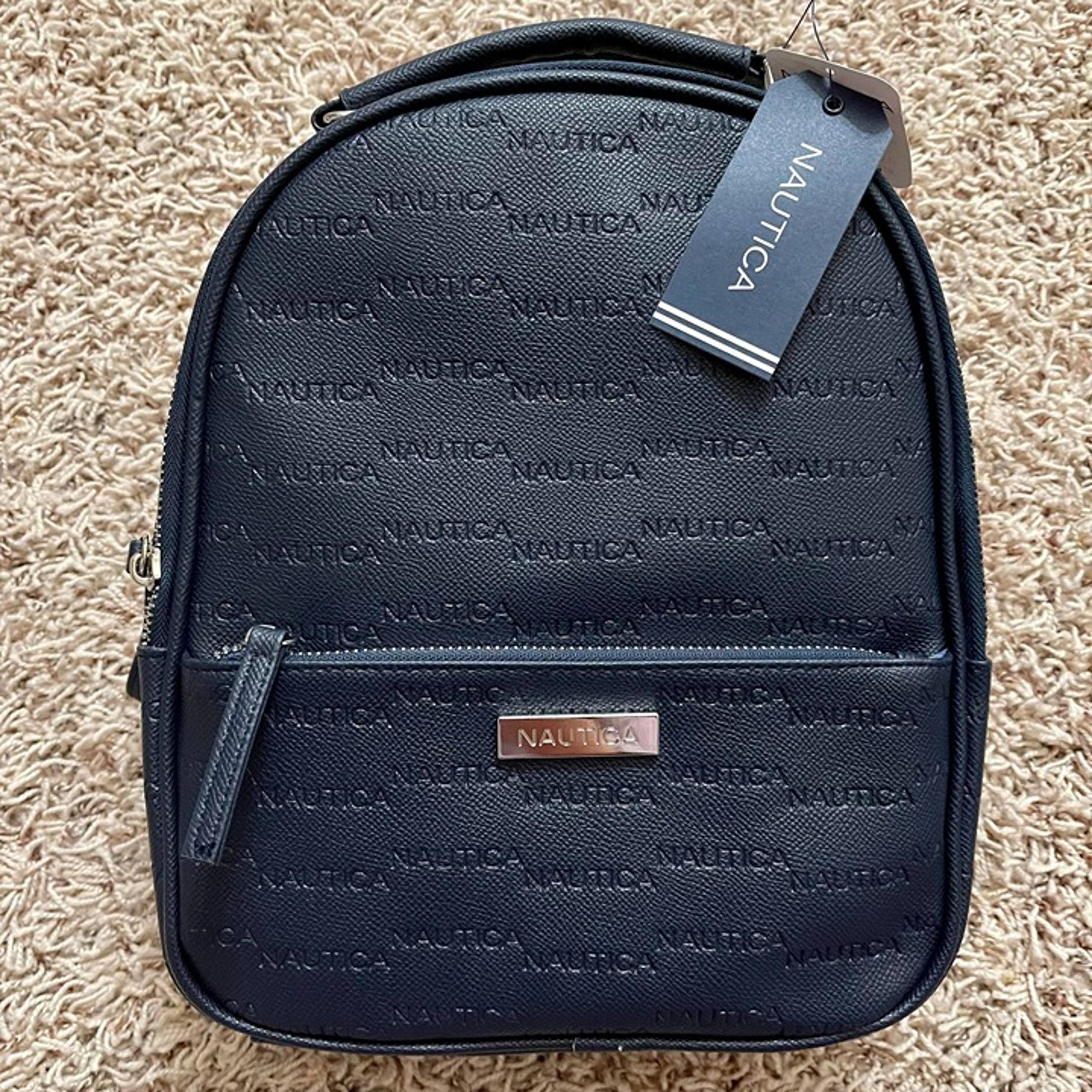 Nautica Women’s Key Largo 2 Faux Leather Backpack Navy Indigo (New)